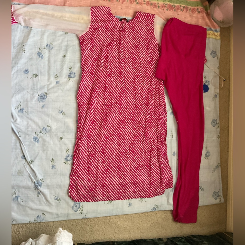 Pink and White Salwar